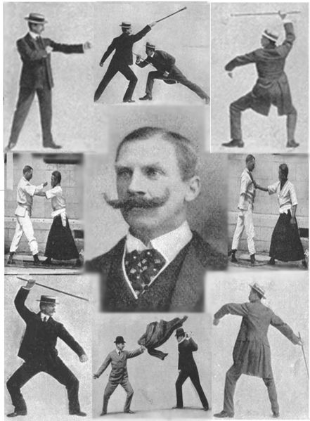 A montage of Bartitsu techniques